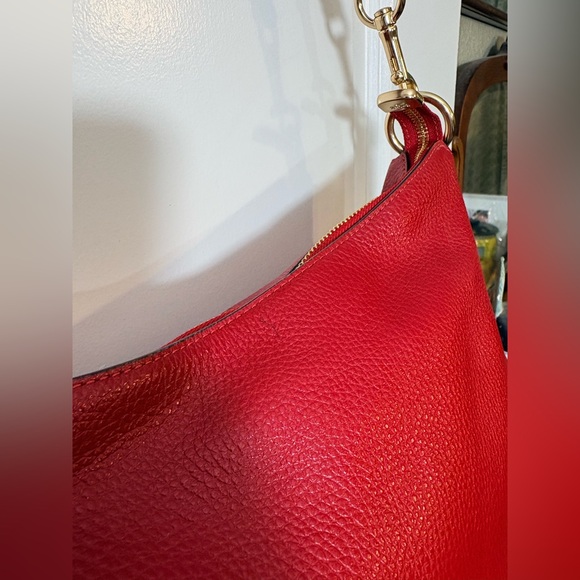🍒 COACH Pennie Shoulder Bag - Crossbody in Red Pebble Leather - C6152 - Picture 7 of 16